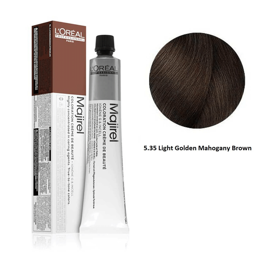 L'oreal Majirel Light Brown Golden Mahogany 5.35 Hair Color 50ml