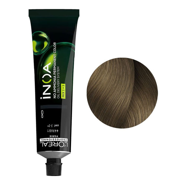 Loreal Inoa Permanent 8 Light Blonde Hair Colour 60g - Snapcart.pk