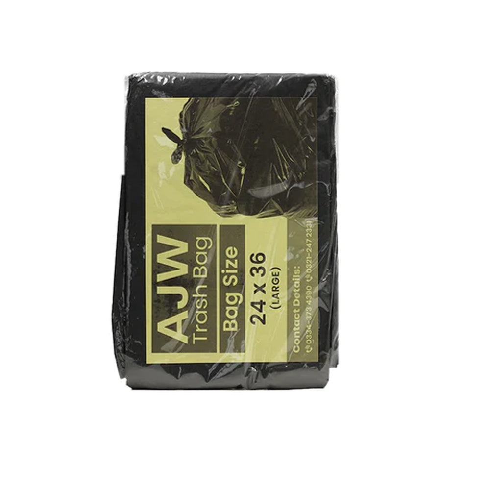Ajw Garbage Bags Black 24x36 1kg - Snapcart.pk
