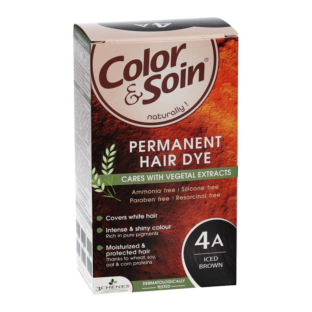Color & Soin Permanent Hair Dye 4A Iced Brown 135ml