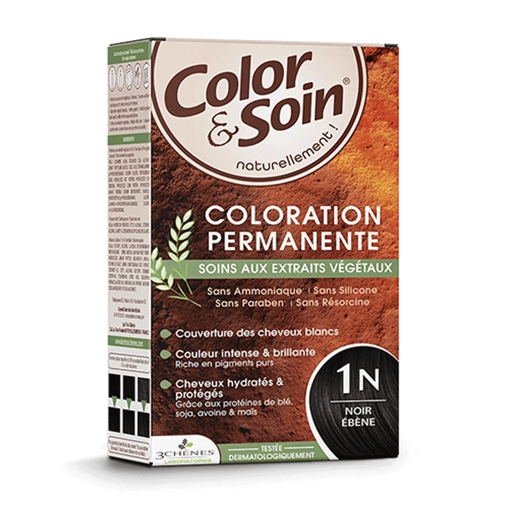 Color & Soin Permanent Haircolor 1N Noir Ebene 135ml