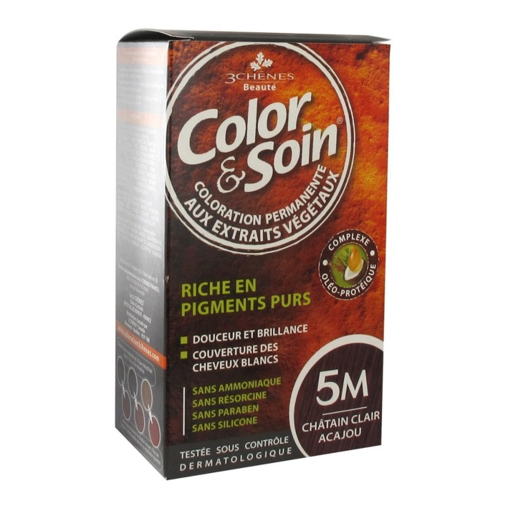 Color & Soin Permanent Hair Dye 5M Mahogany Chestnut 135ml