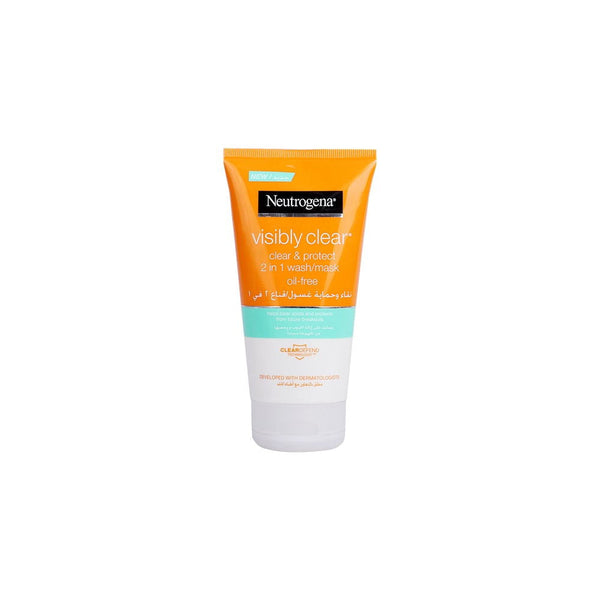 Neutrogena Clear & Protect Oil Free Wash/mask 150ml - Snapcart.pk