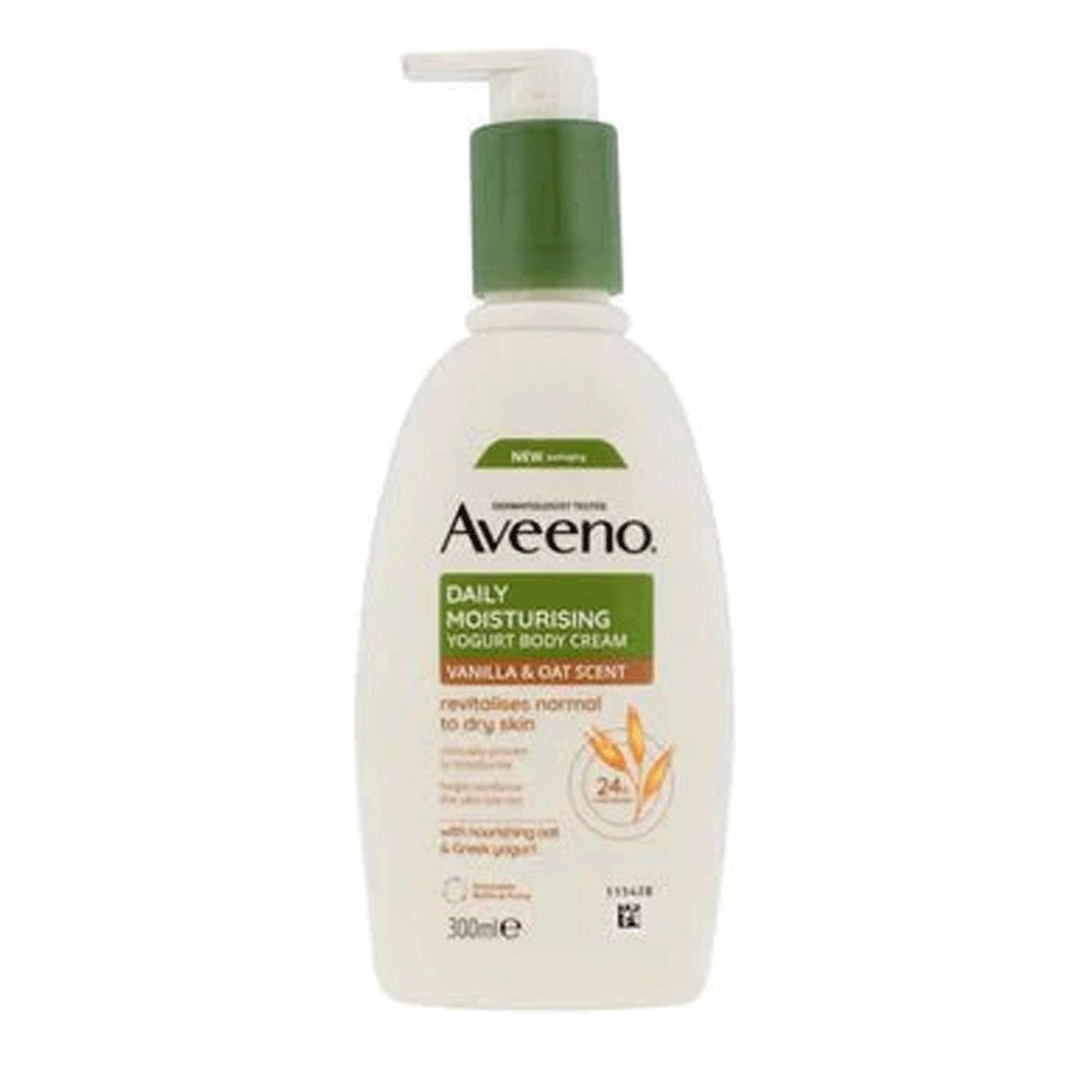 Aveeno Daily Moisturising Yougurt Vanilla Body Cream 300ml - Snapcart.pk