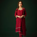 Deeya By Al Harir Stitched 3 Piece Formals Suit-AH015-DEEYA-MAROON