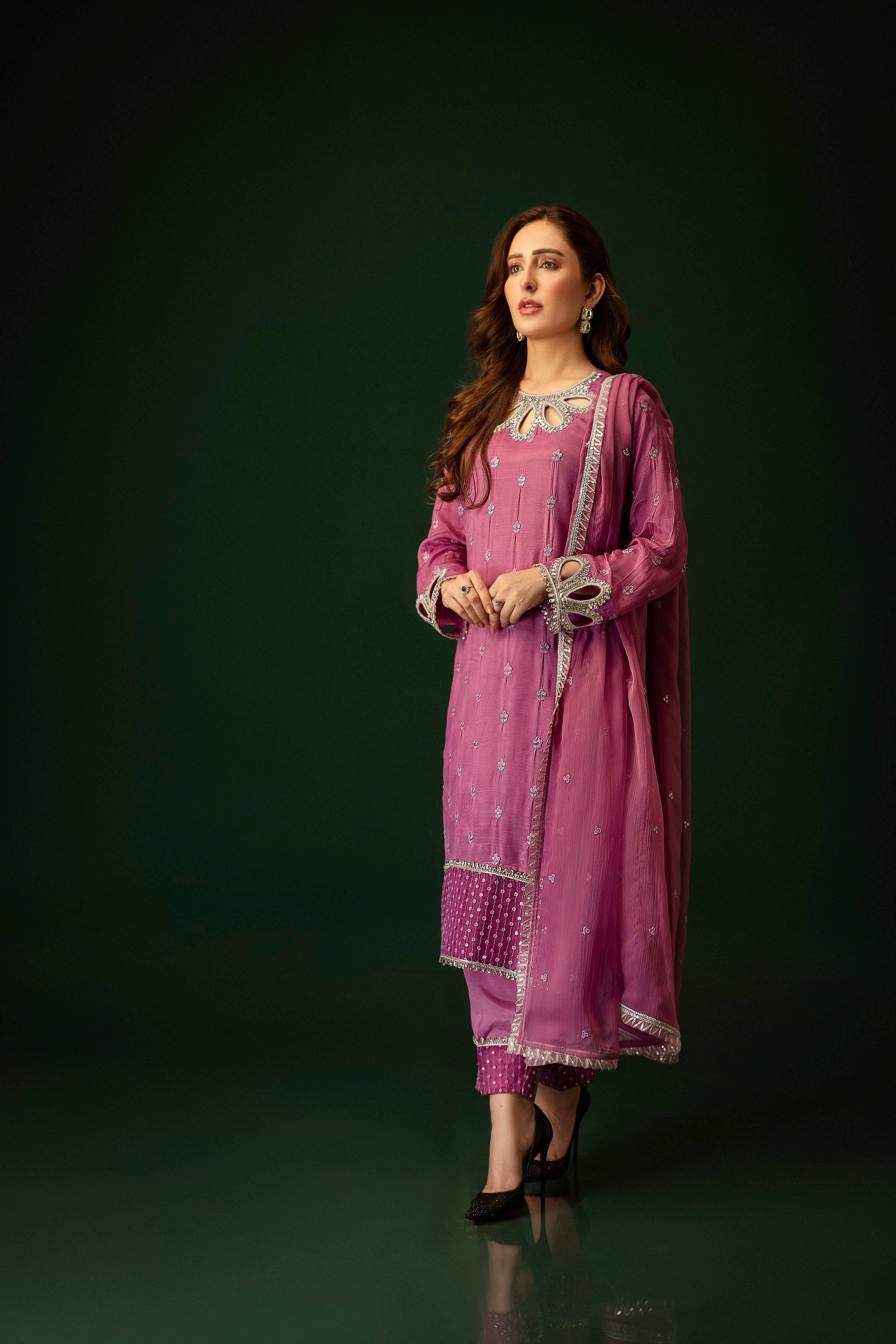 Deeya By Al Harir Stitched 3 Piece Formals Suit-AH015-DEEYA-LILAC