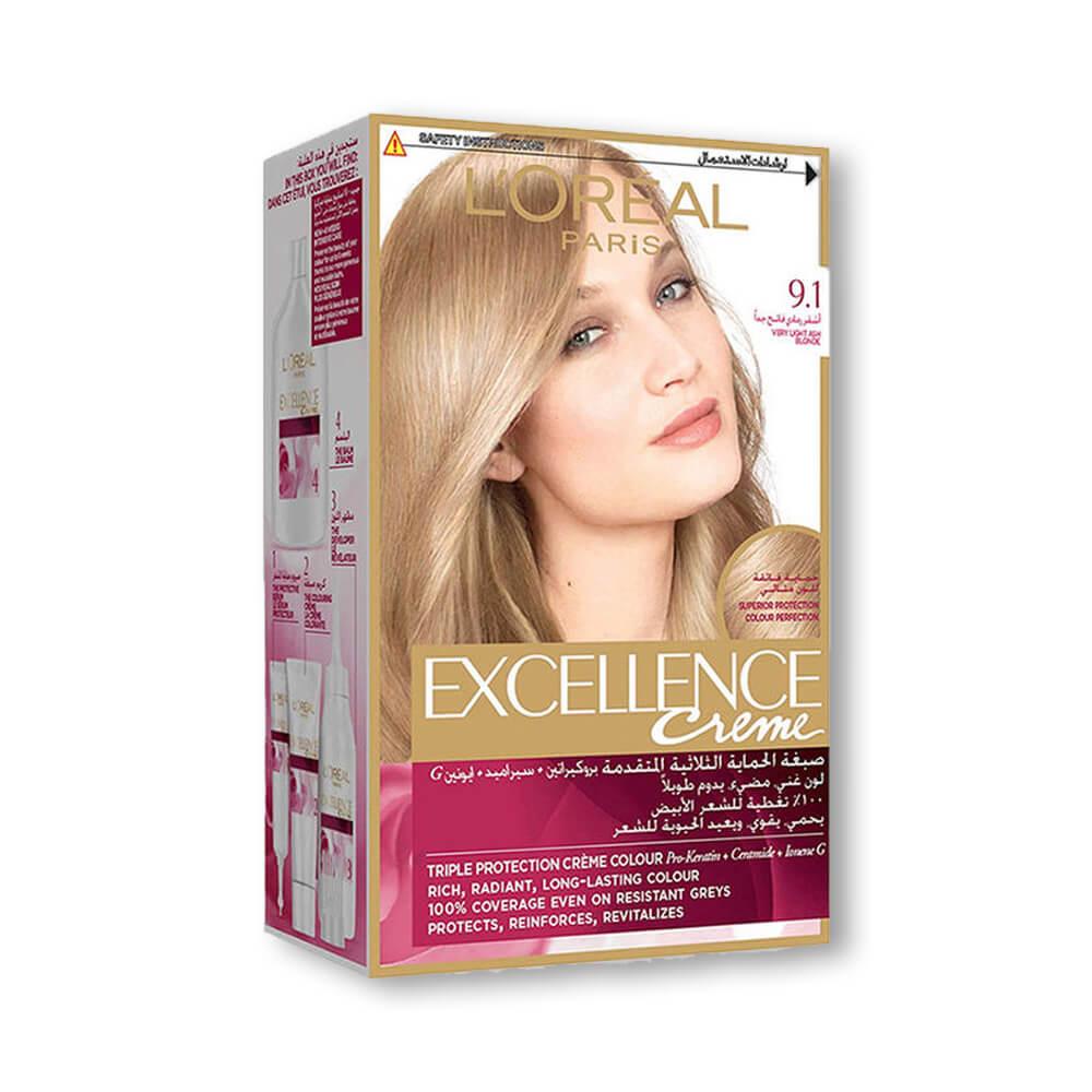 Loreal Professional Excellence Cream 9.1 Very Light Ash Blonde