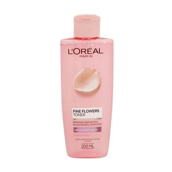 Loreal Fine Flowers Toner Rose & Jasmine 200ml - Snapcart.pk