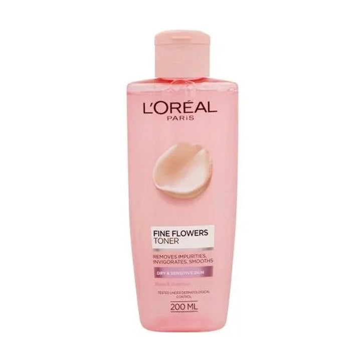 Loreal Fine Flowers Toner Rose & Jasmine 200ml - Snapcart.pk