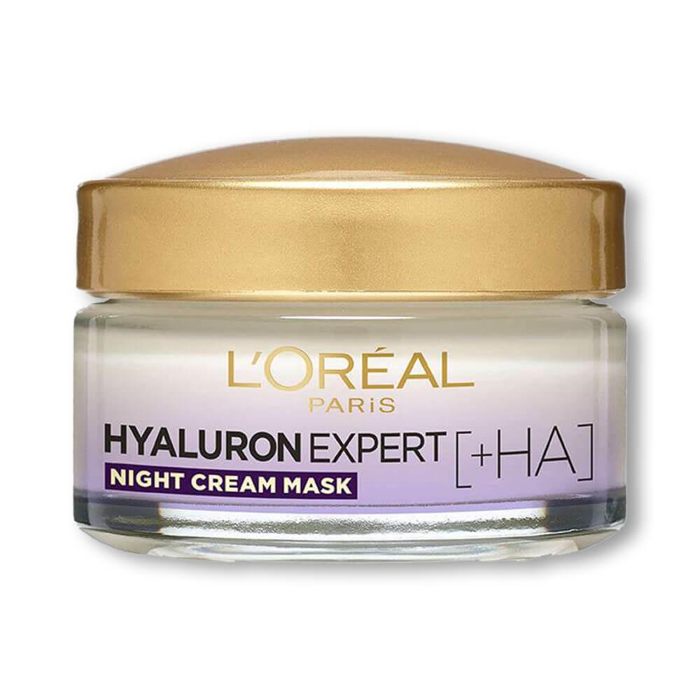LOreal Paris Hyaluron Expert Replumping Moisturizing Care Night Cream Mask, 50Ml