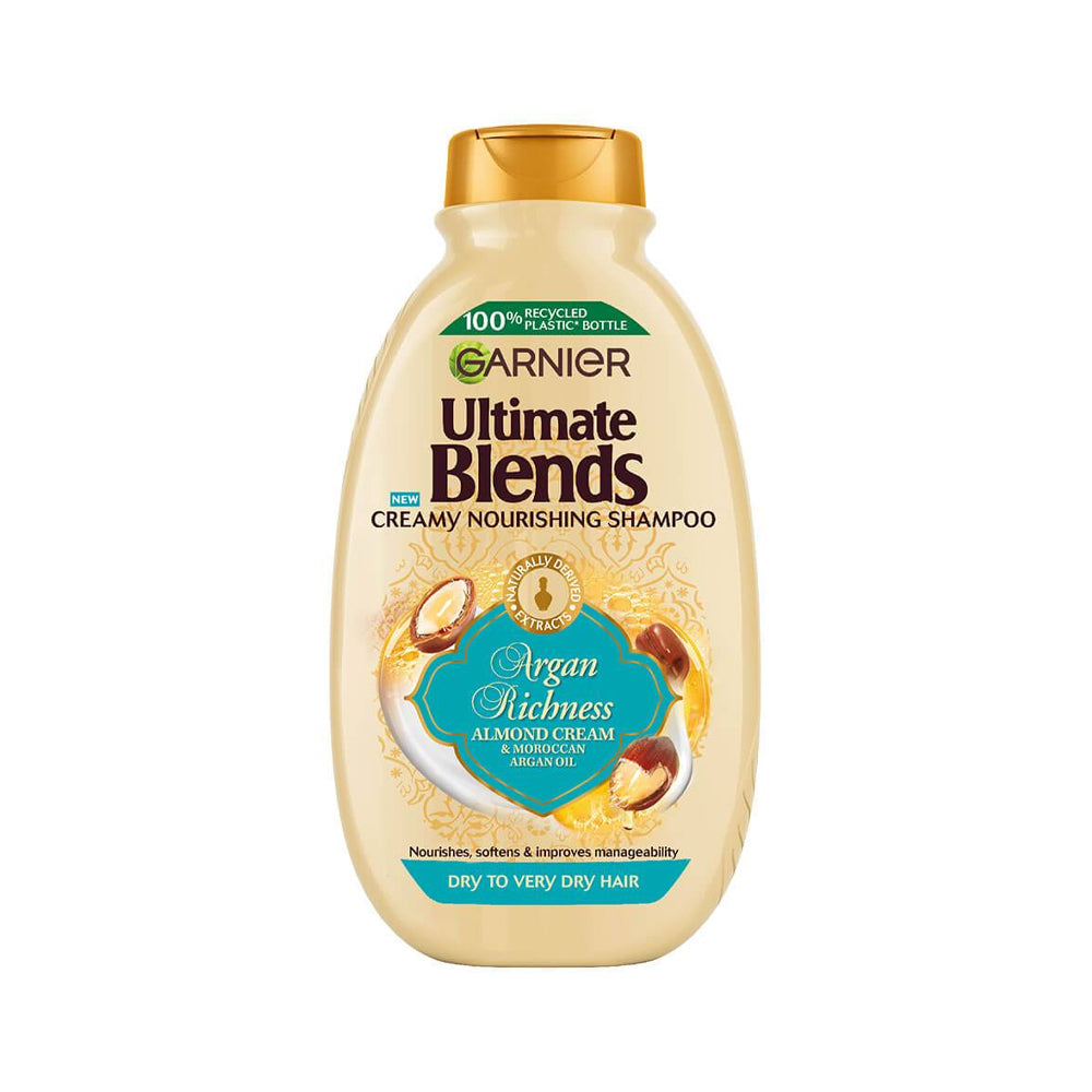 Garnier Ultimate Blends Argan Oil And Almond Cream Dry Hair Shampoo 400ml - Snapcart.pk