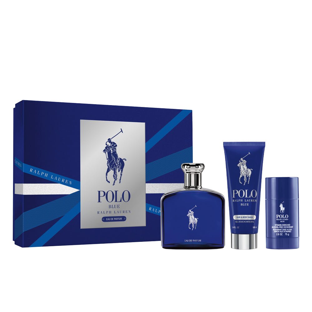 Ralph Lauren Man Polo Blue EDP 125Ml+ Body Wash 100Ml+ Deo Spray 75Ml