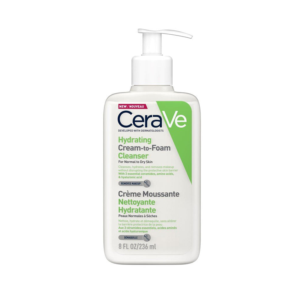 Cerave Hydrating Cream-to-foam Cleanser 237ml - Snapcart.pk