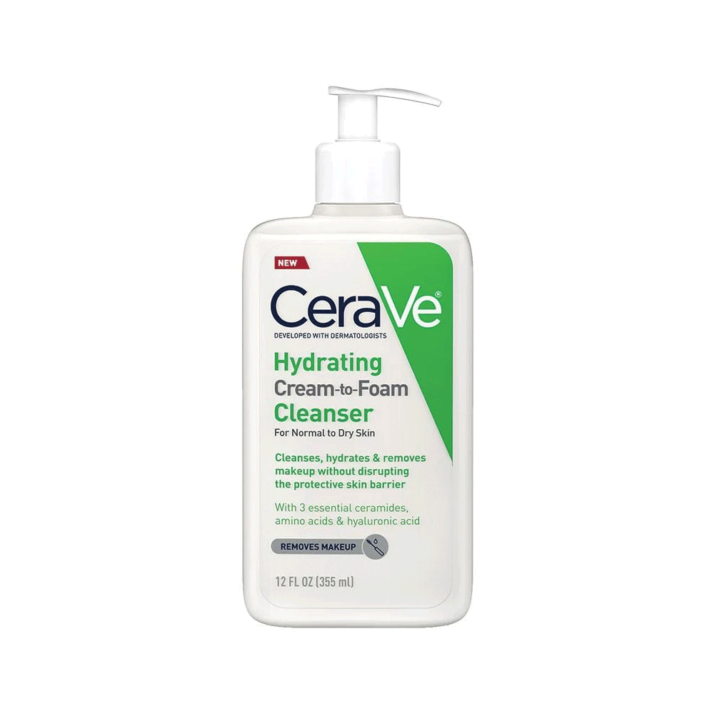 Cerave Hydrating Cream-to-foam Cleanser 355ml - Snapcart.pk