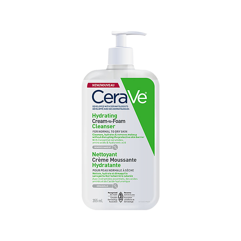 Cerave Hydrating Cream To Foam Cleanser Normal To Dry 355ml ( Canada ) - Snapcart.pk