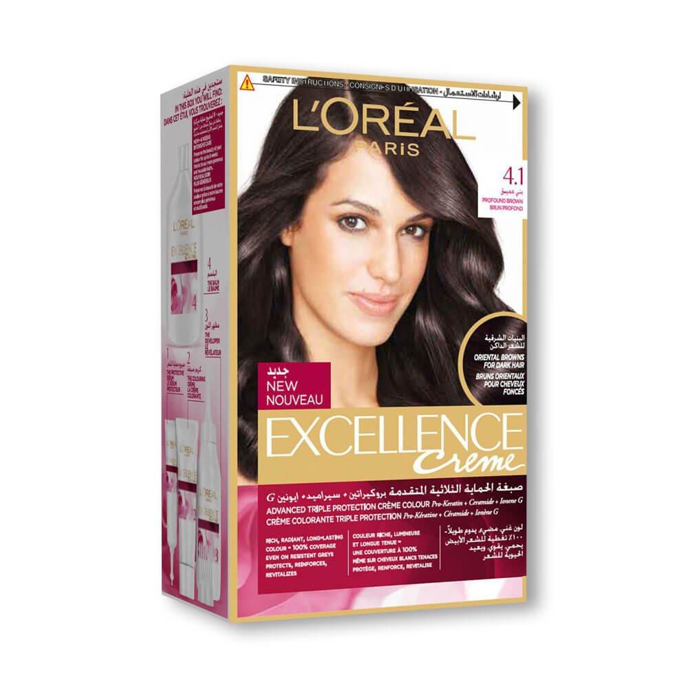 Loreal Professional Excellence Cream Hair Color 4.1 Profound Brown