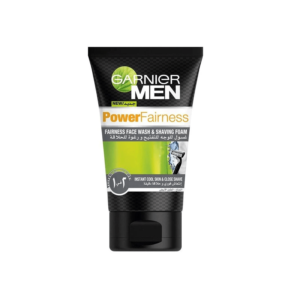 Garnier Men Power White 2 In 1 Fairness Face Wash Shaving Foam 50Ml - My Store