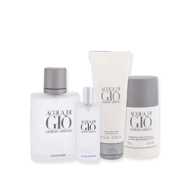 Giorgio Armani Acqua Di Gio Men EDT 100Ml+EDT 15Ml+AFB 75Ml+D Stick 75GM