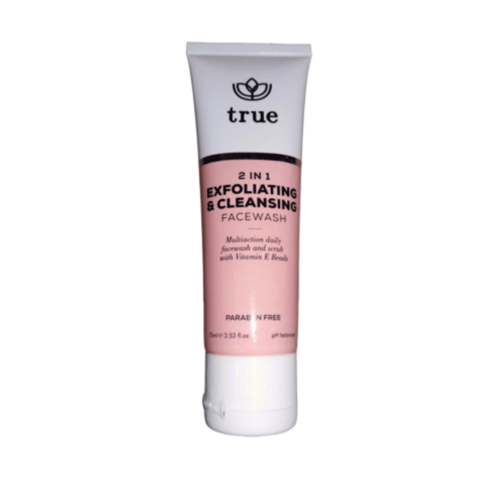 True 2in1 Exfoliating & Cleansing Face Wash 75ml - Snapcart.pk