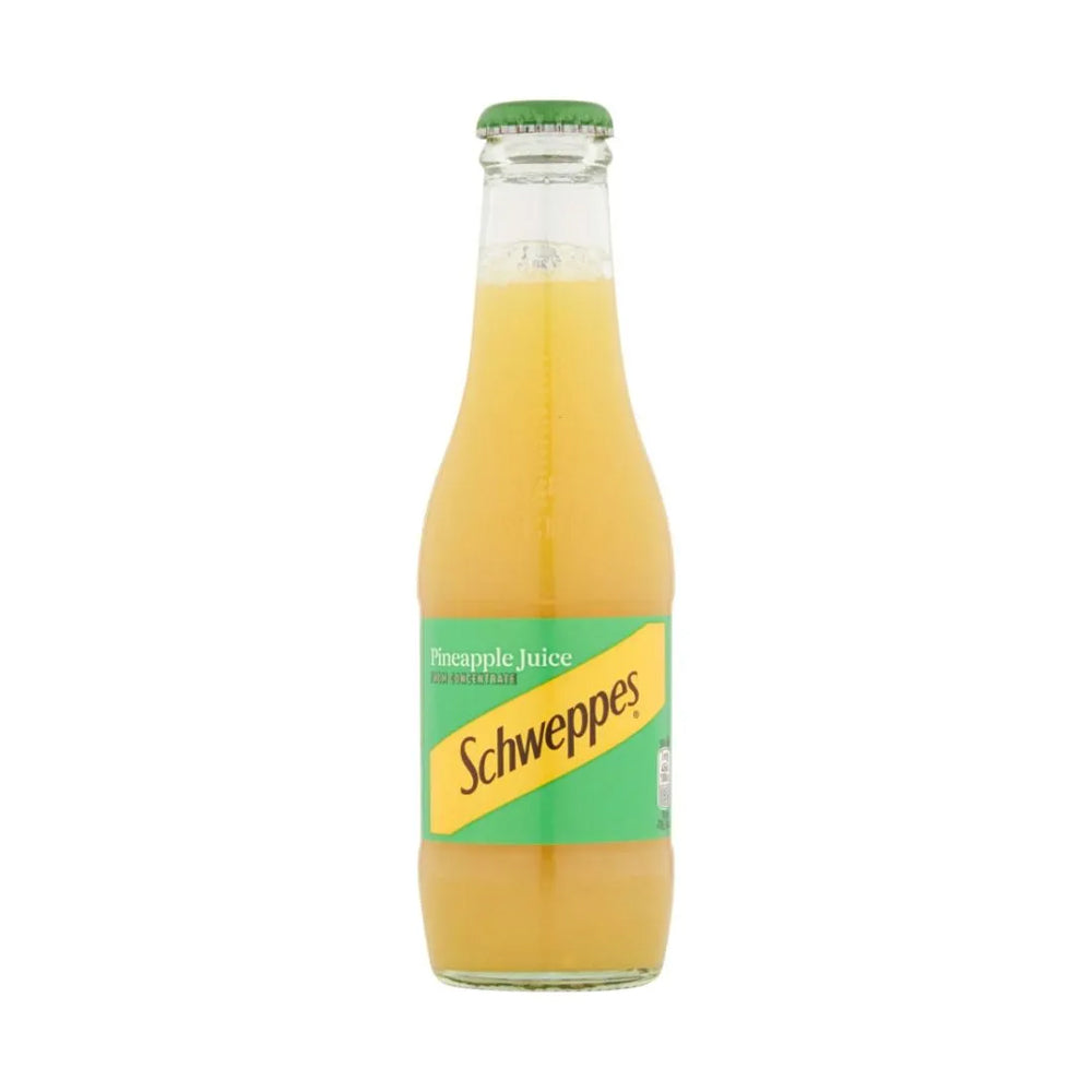 Schweppes Pineapple Juice Glass Bottle 200ml - Snapcart.pk