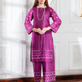 Ahlam By Safa Textile Stitched Co-Ords Lawn Suit-Elegant Maroon