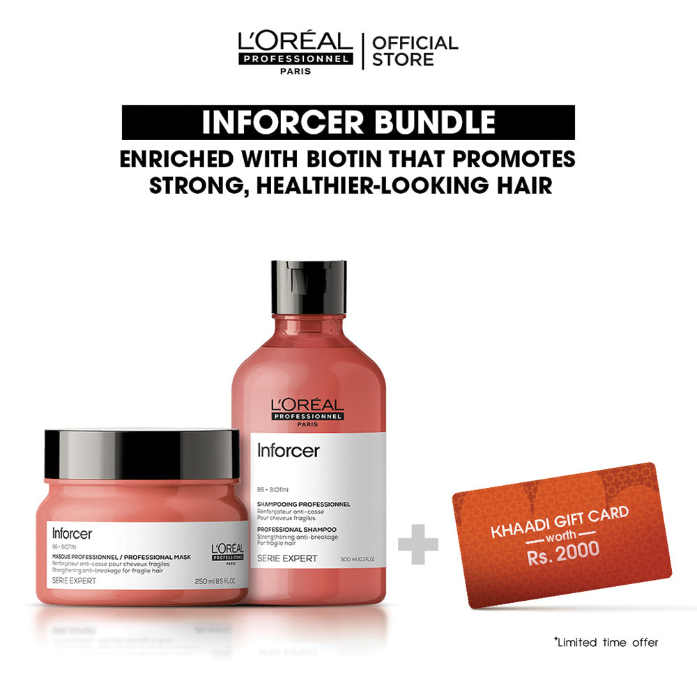 L'Oreal Professional - Inforcer Bundle with Free Khaadi Voucher worth 2,000