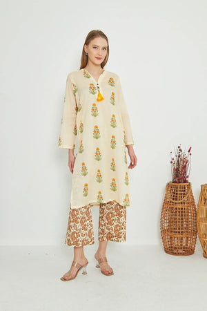 Dhaga Stitched 2 Piece Cambric Collection'2025-matching separate 0035