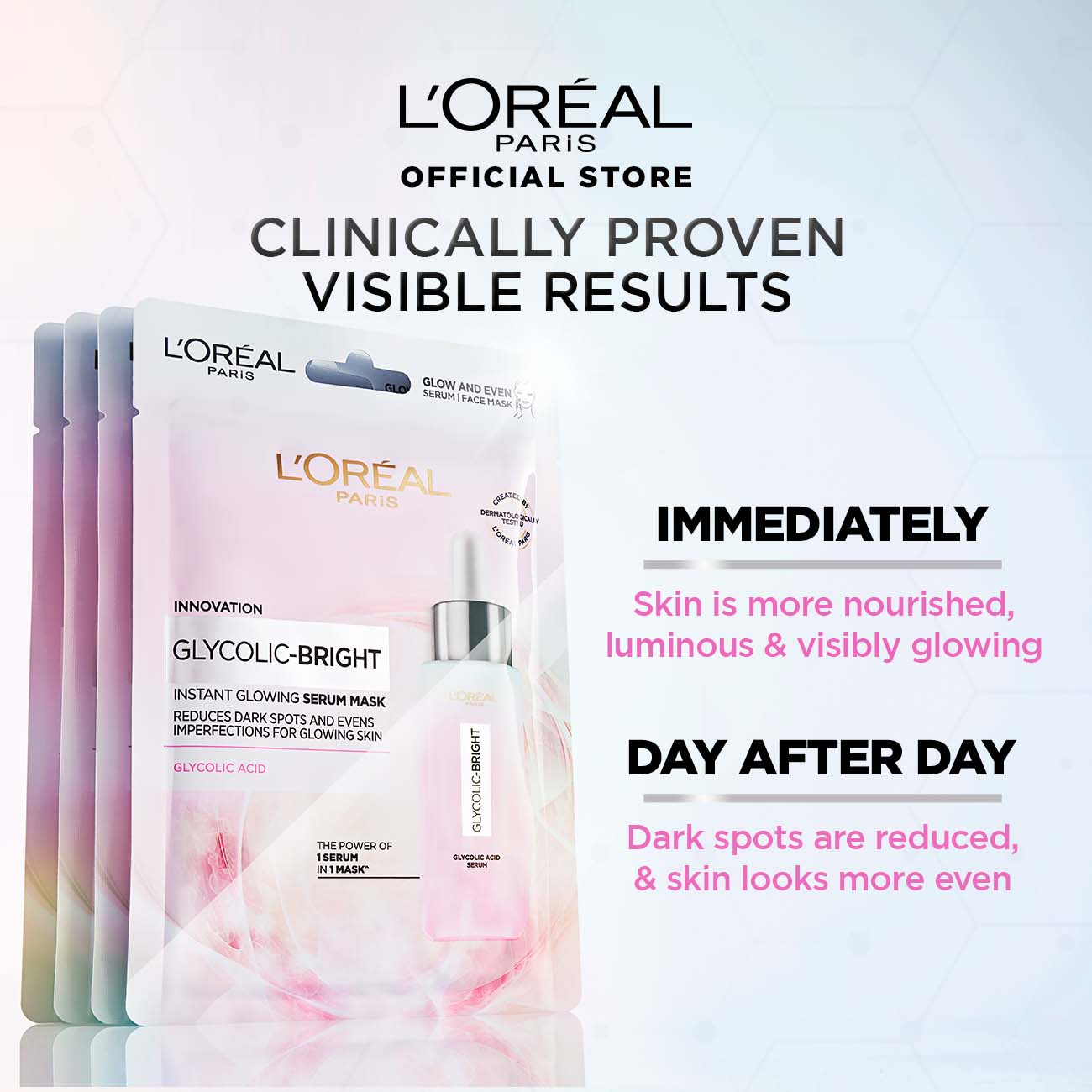 L'Oreal Paris Glycolic Bright Instant Glowing Serum Mask - My Store