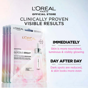 L'Oreal Paris Glycolic Bright Instant Glowing Serum Mask - My Store