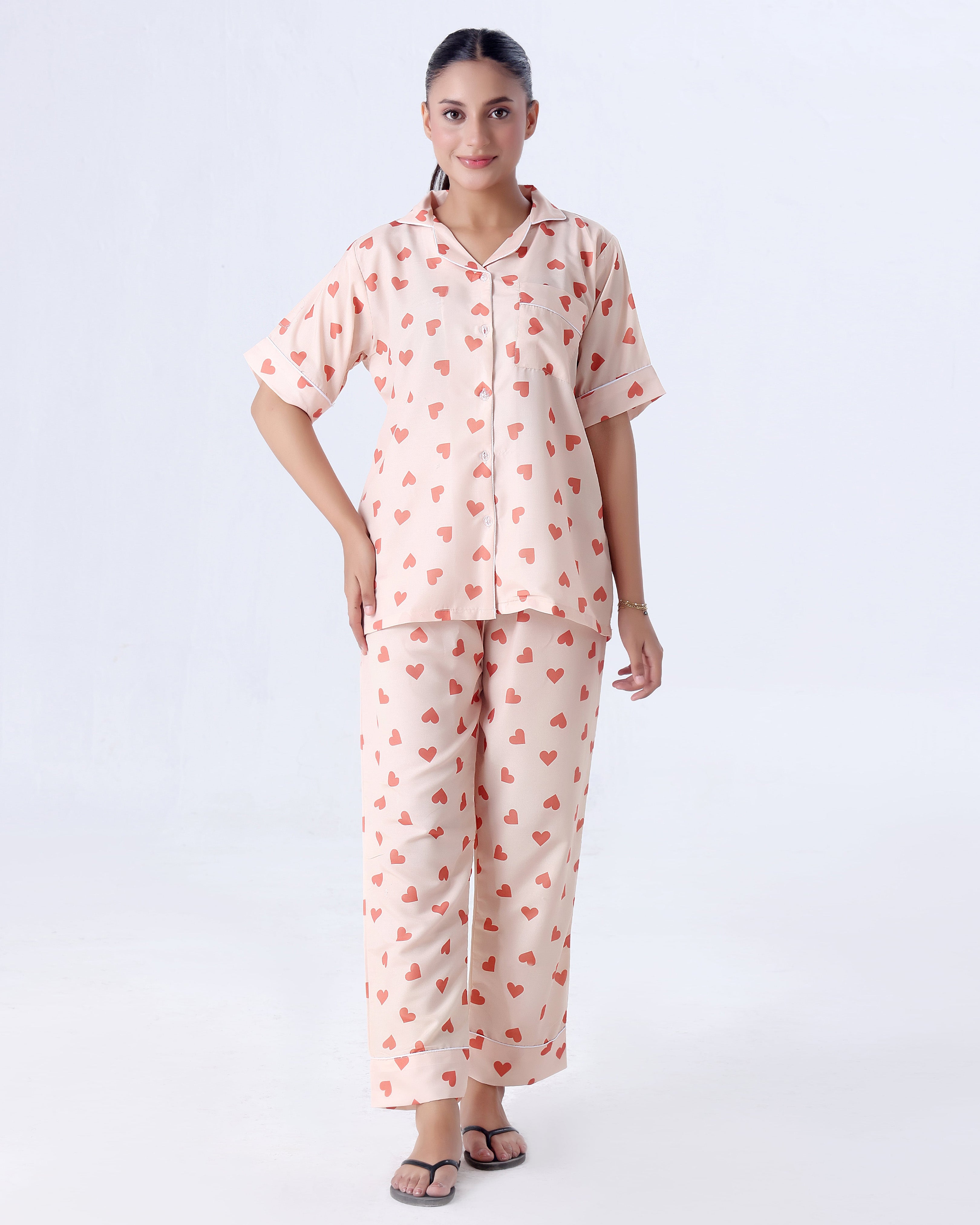 Summer Pajama Suit - Love Hearts
