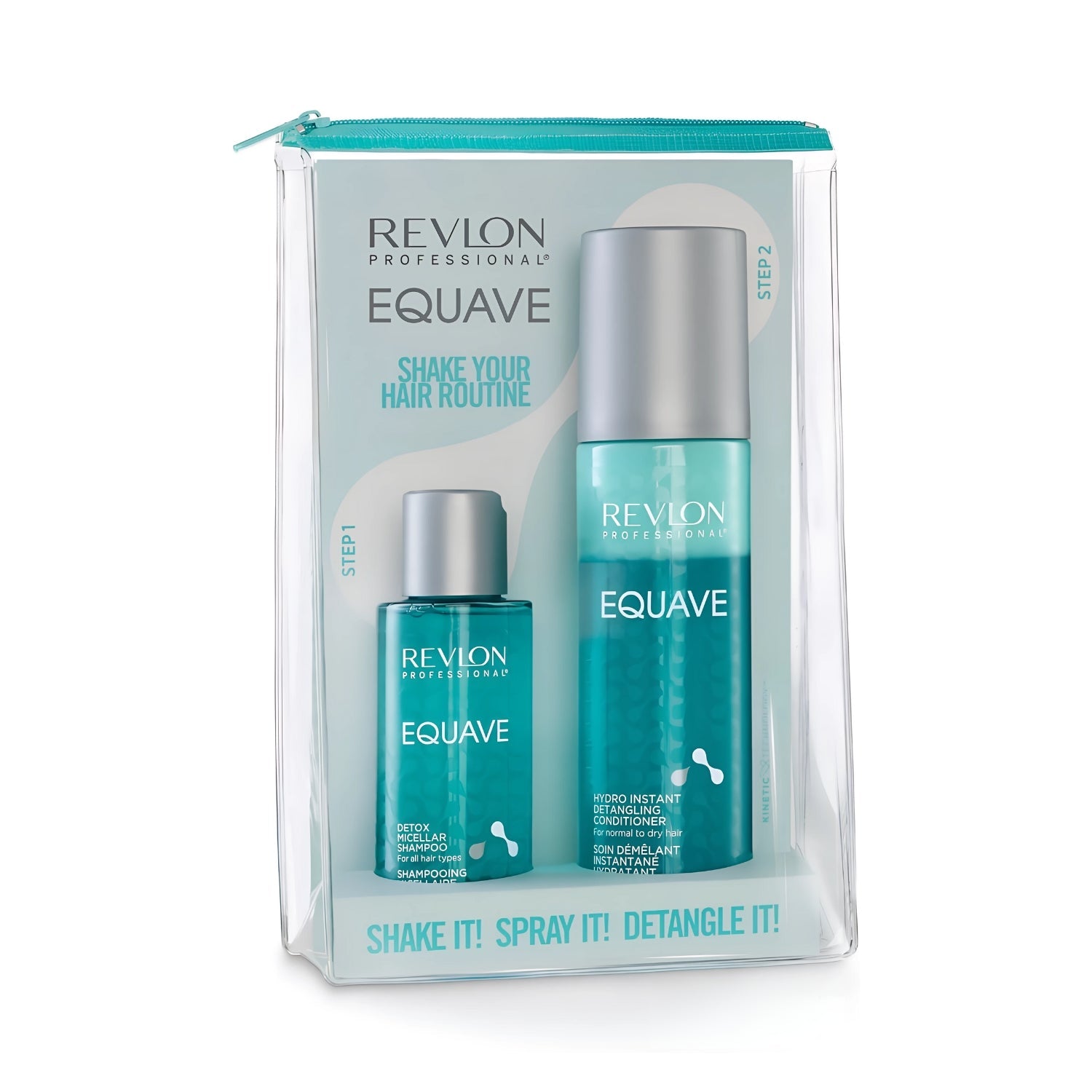 Revlon - EQUAVE™ Hydro Care Set: Deep Cleansing Detox Micellar Shampoo 100ml and Instant Detangling Conditioner 200ml