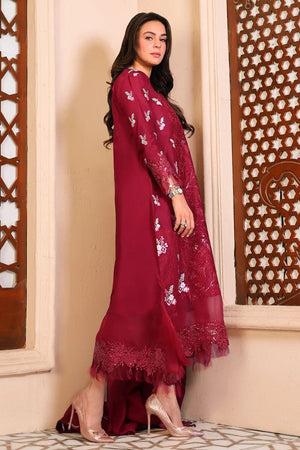 Tabeer By Mariam Malik Unstitched 3 Piece Summer Collection'2025-Garnet Rose
