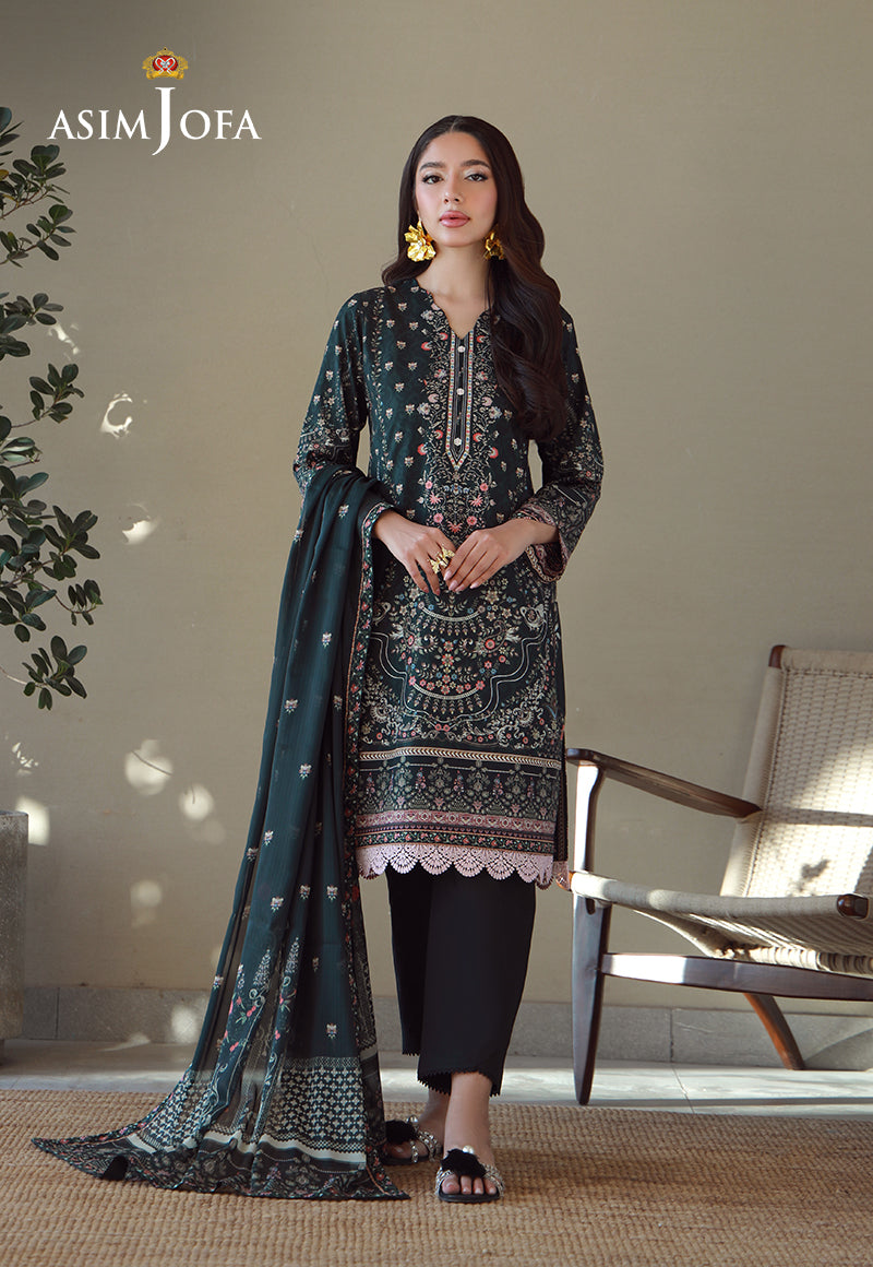 Asim Jofa Essential Pret Drop 8 Ajpb-169 Printed Arabic Lawn 3Pcs