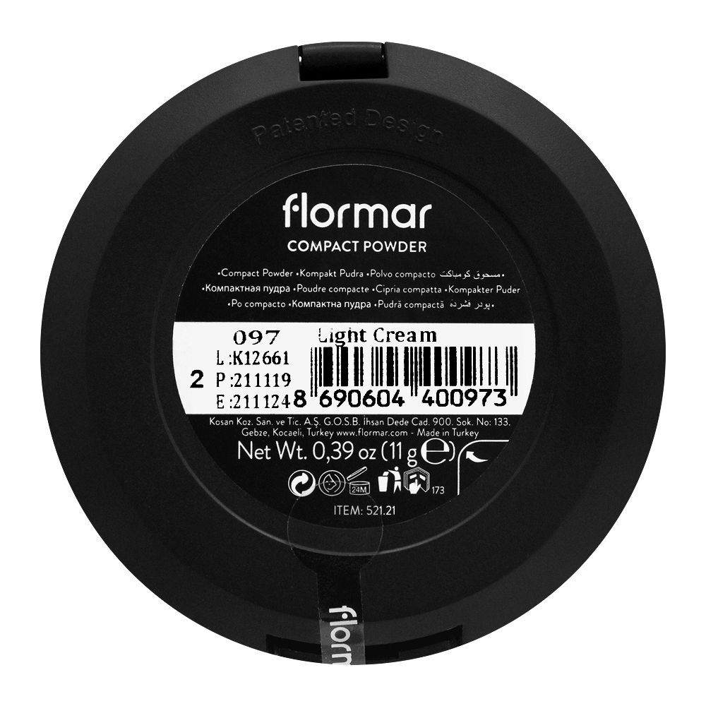 Flormar- 11G T-C Compact Powder 97 Light Cream