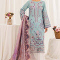 Aayra Stitched Summer Collection'2025-AY684 - Zephyr Blue 3Pc