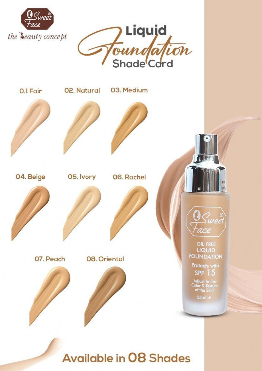 Sweetface - Oil Free Liquid Foundations