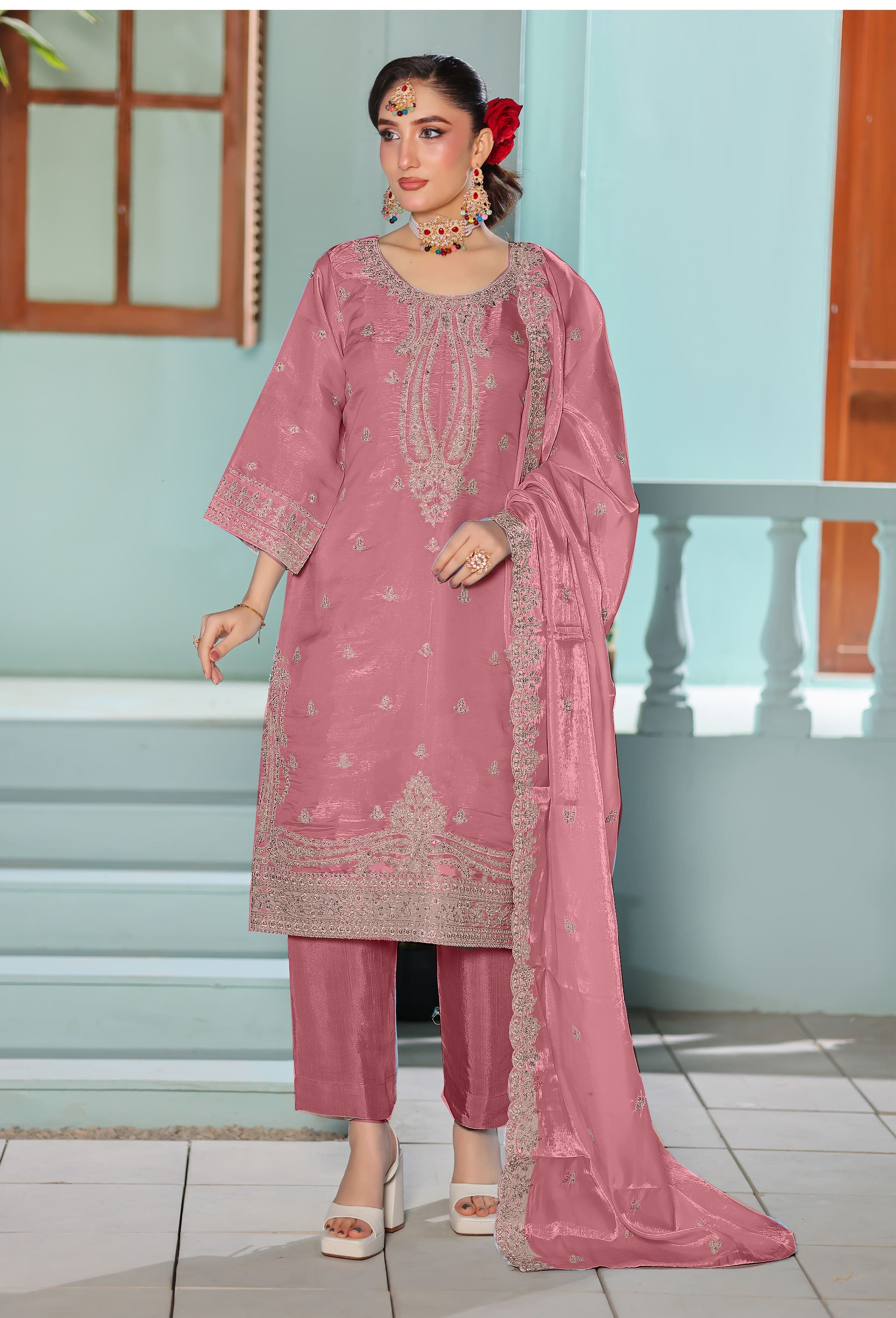Dr Haris Unstitched Luxe 3 Piece Fancy Vol-4 Suit-LUX-012