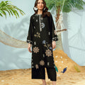 Monsoon By Kaanthaa Stitched 2 Piece Summer Suit-Midnight Pour