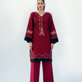 Winter Tales By Kaanthaa Stitched 2 Piece Winter Suit-Folk Muse | 2 pc Stitched