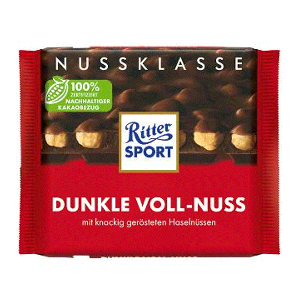 Ritter Sport Dunkle Voll-Nuss Chocolate 100g