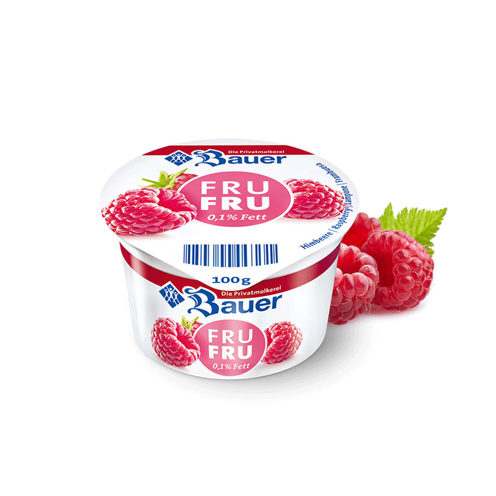 Bauer Fru Fru Raspberry Fruit Yoghurt 100g - Snapcart.pk