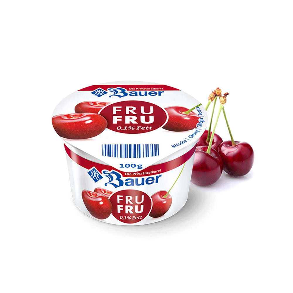 Bauer Fru Fru Cherry Fruit Yoghurt 100g. - Snapcart.pk