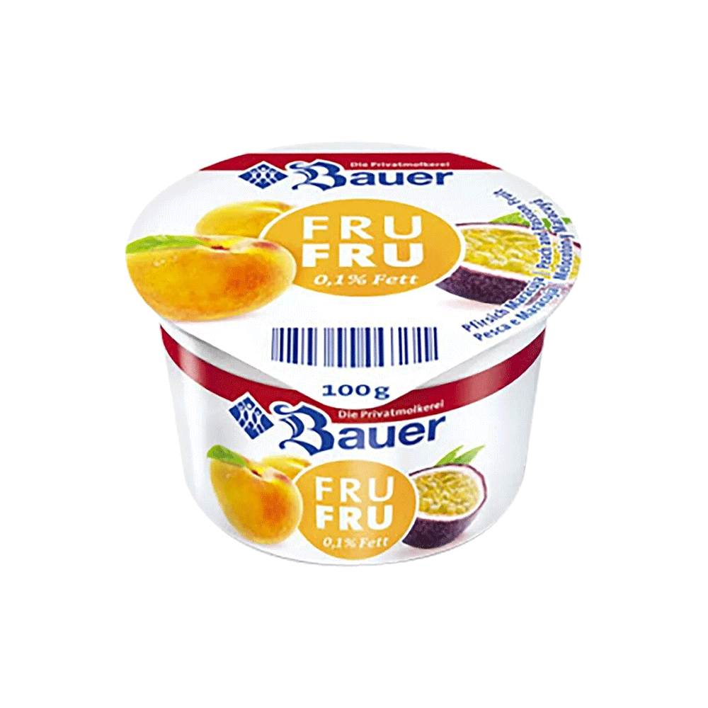 Bauer Fru Fru Peach Passin Fruit Yoghurt 100g - Snapcart.pk