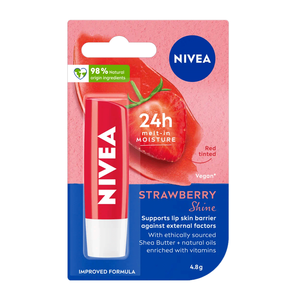 Nivea Strawberry Shine Lip Balm 4.8g
