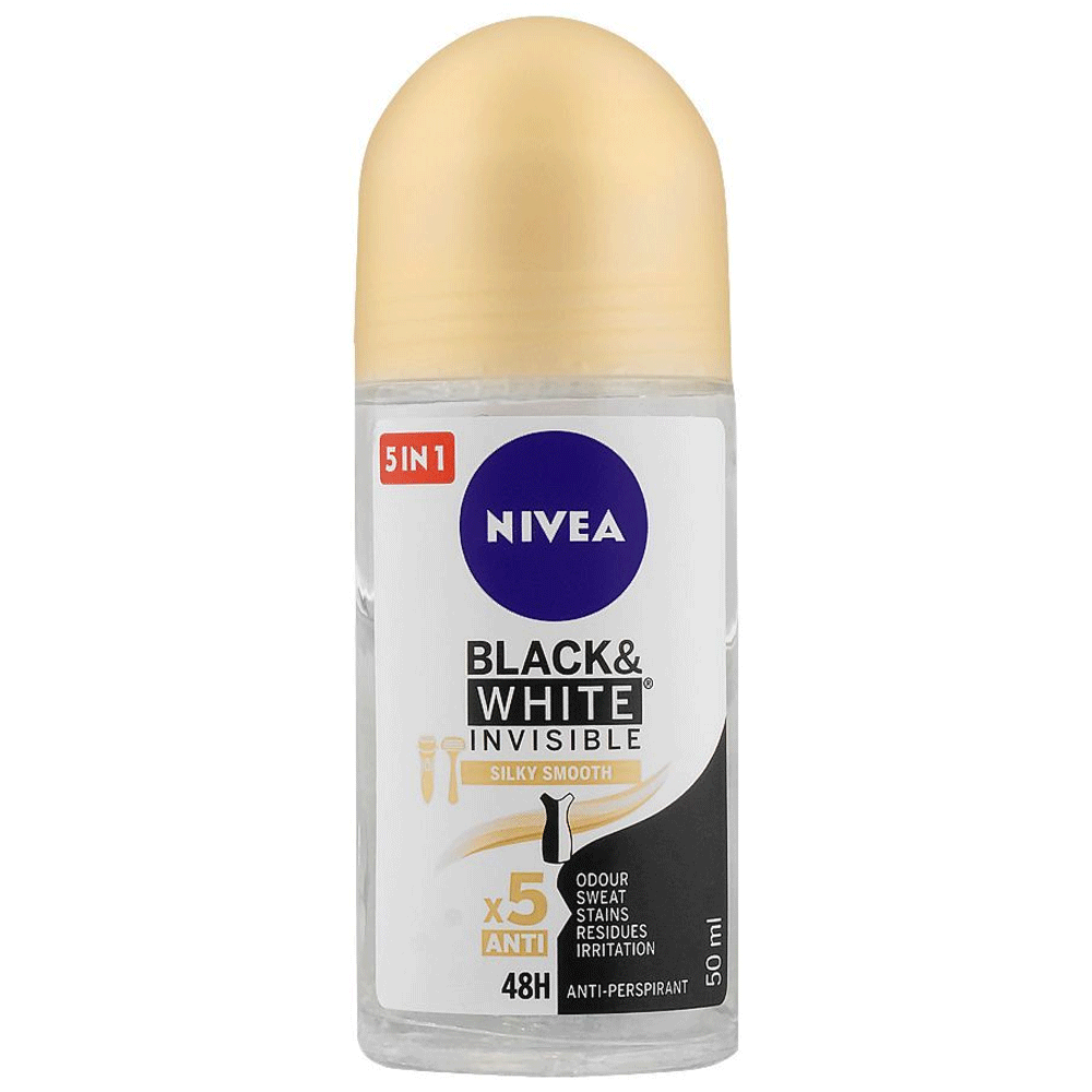 Nivea Black & White Invisible Silky Smooth Roll On 50ml