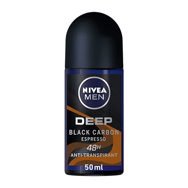 Nivea Men Deep Black Carbon Espresso Roll On 50ml - Snapcart.pk