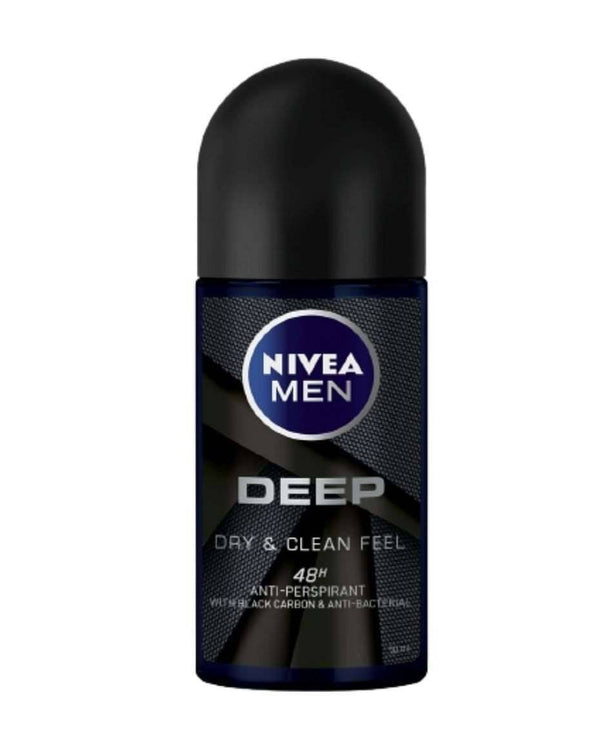 Nivea Deodrant Roll On Men Deep Dry & Clean 50Ml - My Store
