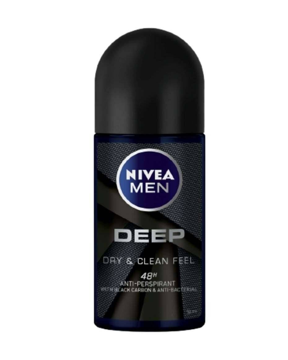 Nivea Deodrant Roll On Men Deep Dry & Clean 50Ml - My Store