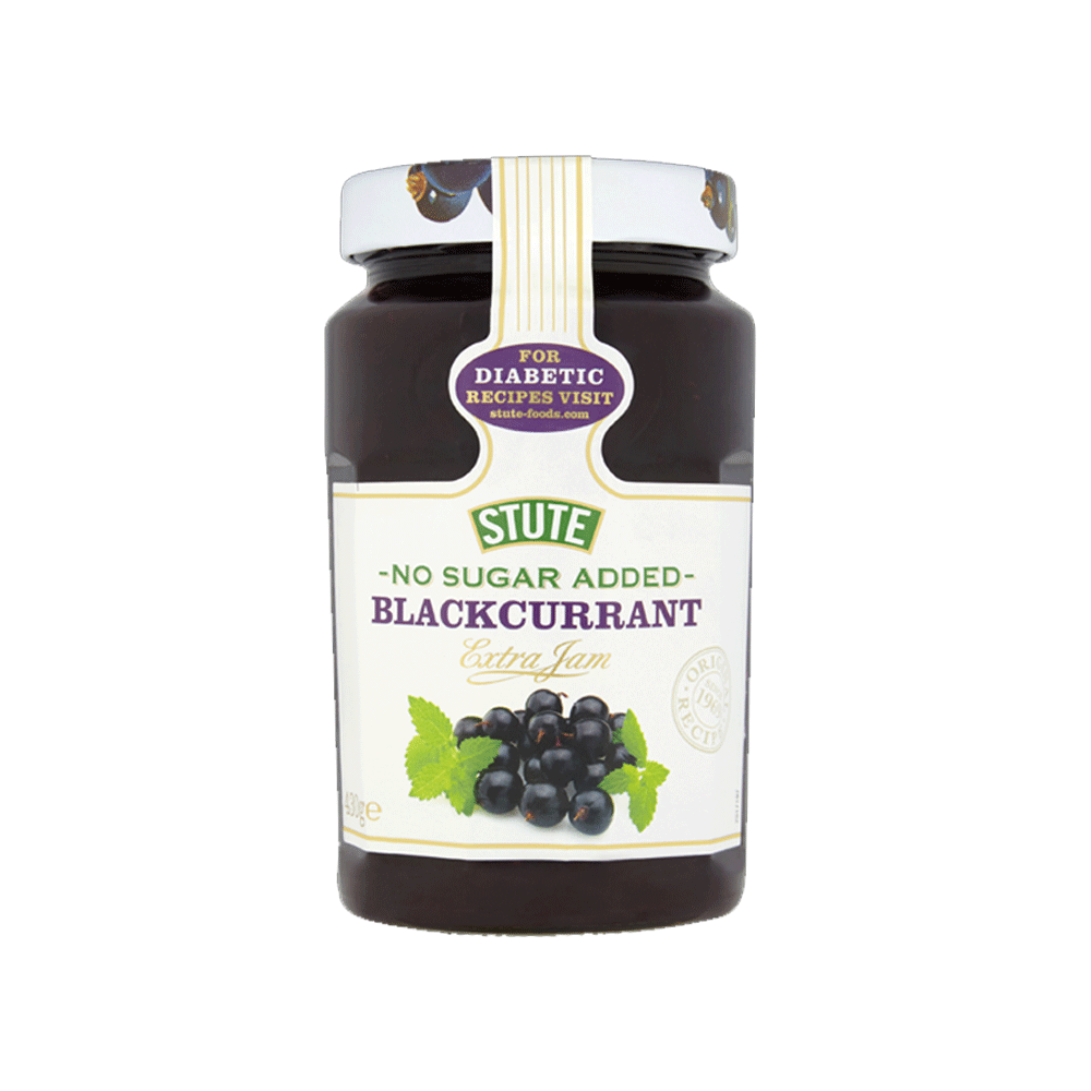 Stute Foods No Sugar Added Blackcurrant Jam 430g - Snapcart.pk