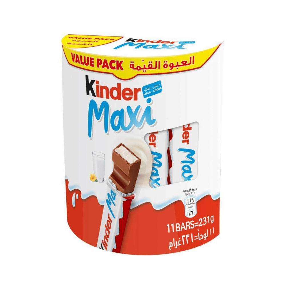 Kinder Maxi Chocolate 11x21g=231g - Snapcart.pk